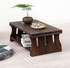 Japanese Altar Table, Vintage Black Minimalist Low Coffee Table, Foldable - Image 6