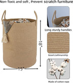 XUANGUO Cotton Rope Laundry Basket Hamper - Image 2