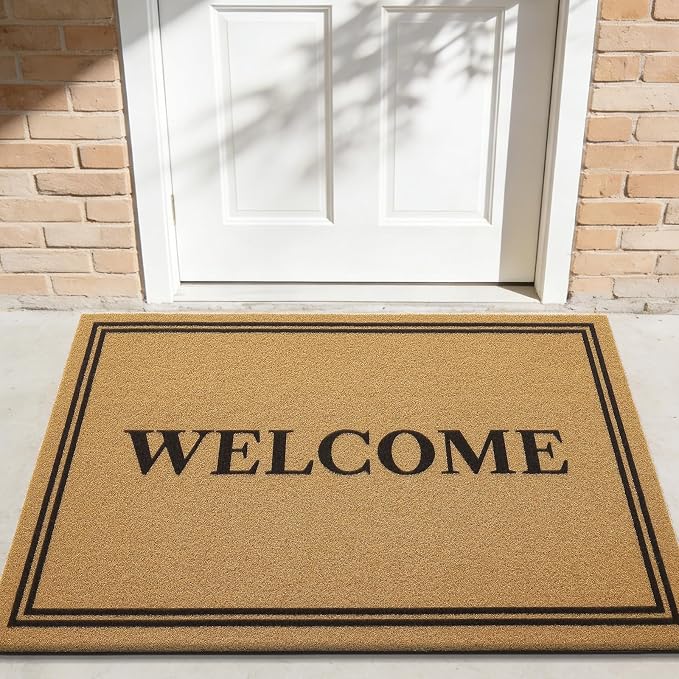 OLANLY Front Door Mat, Low Profile Doormat, Stain and Fade Resistant, - Image 2