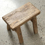 Artissance 11" W Rectangular Natural Wood Vintage Mini Stool - Image 2