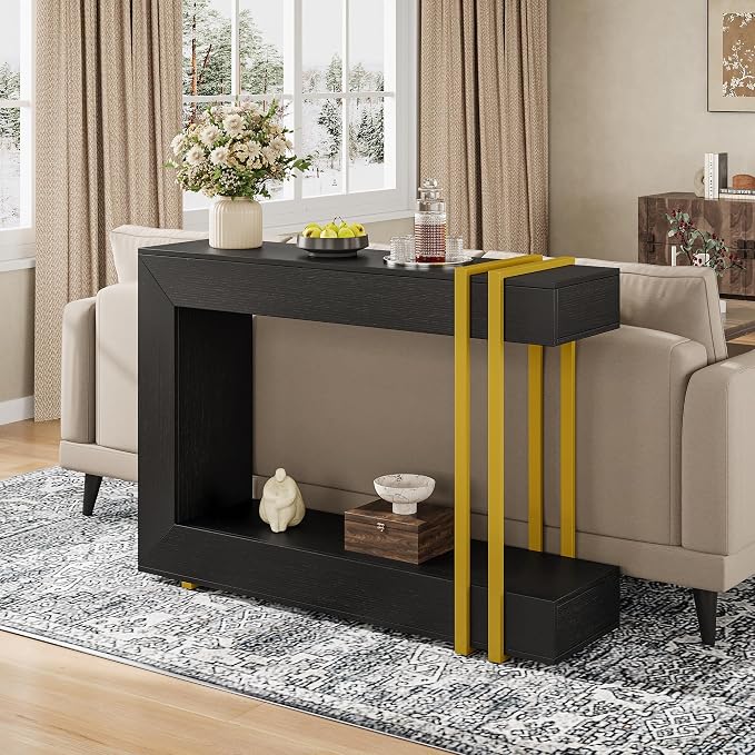Einhomn 42.5" Console Table Behind Couch, 2-Tier Narrow Entryway Table - Image 5