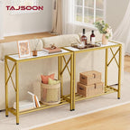 Tajsoon 28.3" Entryway Table, 2-Tier Small Consle Table - Image 2