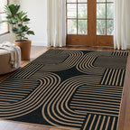 Lahome Enfys Modern Geometric Outdoor Easy Jute Rug, 5x7 Patio Living Room Rug - Image 3