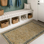 Traditional Washable 3x4 Entry Rug, Mudroom Indoor Entrance Door Mat, Non-Slip by HazoHaus