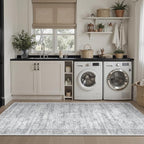Soalmost Runner Rug 2x5 Washable Non-Slip Kitchen Entry Runners Grey | Soft - Image 4