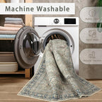 Green Retro 8x10 Washable Area Rugs - Image 4