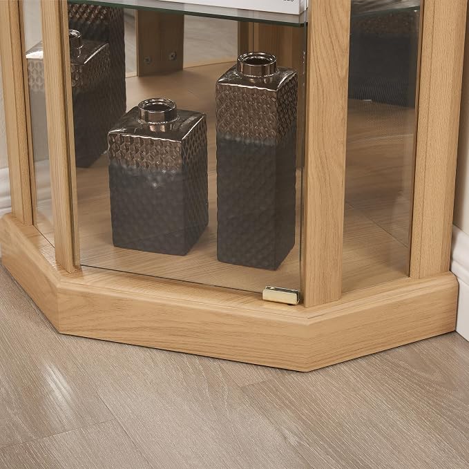 Corner Curio Cabinet, 150lbs Heavy Duty Glass Display Cabinet - Image 5