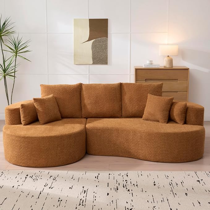106'' Sectional Curved Sofa Sponge Couch - Image 3