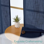Chyhomenyc Navy Blue Semi Sheer Curtains 54 Inch Length - Image 6