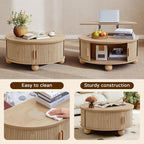 Fluted Round Lift Top Coffee Table - Image 5