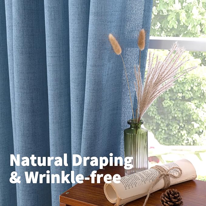 YoungsTex Extro Long Linen Curtains 102 Inch Length - Image 5