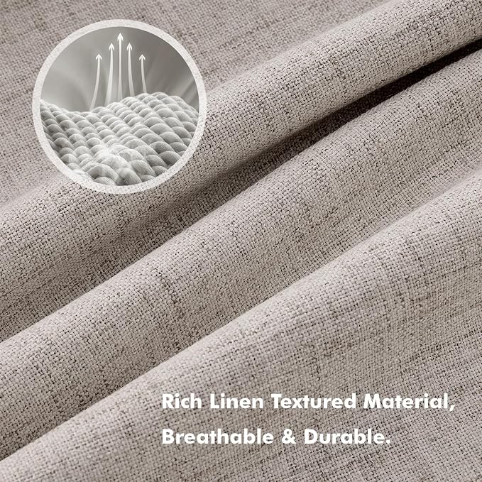 MIULEE 100% Blackout Linen Curtains - Image 3