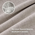 MIULEE 100% Blackout Linen Curtains - Image 3