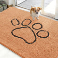 OLANLY Dog Door Mat for Muddy Paws 48x30, Paw Print Design Chenille Mud Mat | by OLANLY