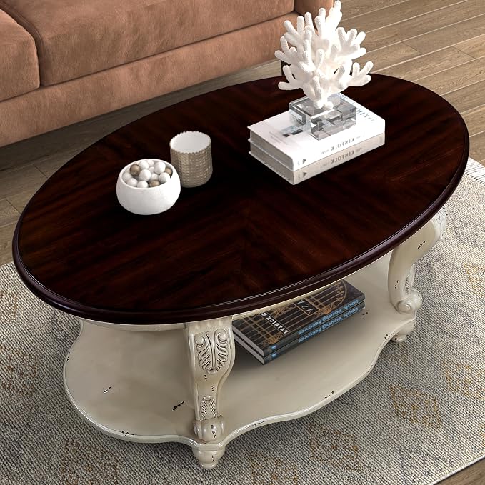 Solid Wood Coffee Table Set for Living Room, Coffee Table & 2 End Side Table - Image 6