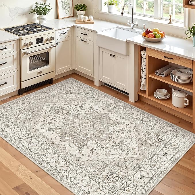 Madane Area Rug 4x6 Washable Rugs Vintage - Image 3
