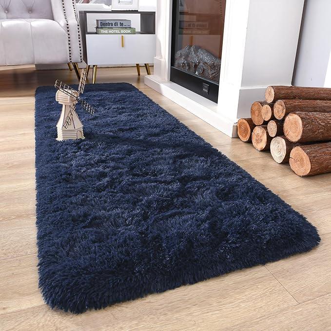 Chicrug Soft Runner Rug for Bedroom Living Room Plush Fluffy Rug 2x8 | Shag - Image 3