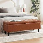 Mangodan 50" Storage Ottoman Bench, Tufted Ottoman - Image 6