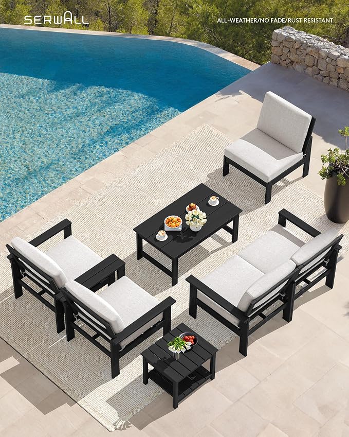 SERWALL HDPE Patio Furniture Set - Image 9
