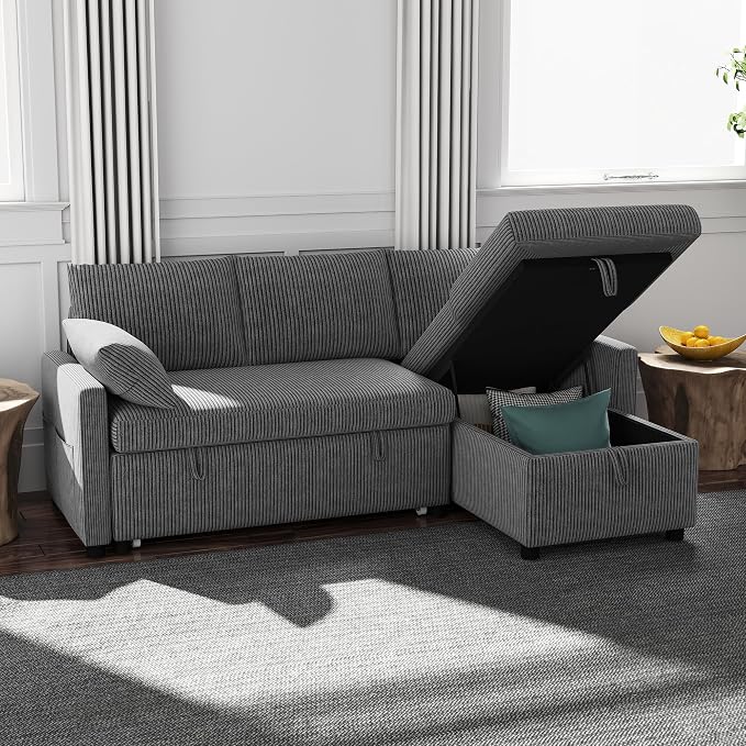 Sofa Bed, Apartment and Sunroom, Dark Gray by Winlice