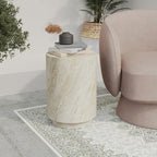 LeisureMod 14” Wide Round Side Table in Fiberstone - Image 2