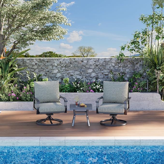 HOMREST Outdoor Swivel Rocker Patio Chairs - Image 9