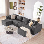 Weture 135.4" Cloud Couch Sectional, Modular Sectional Sofa - Image 4