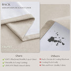 100% Blackout Linen 126 Inch Curtains 2 Panel Set - Image 6