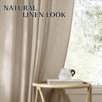 RYB HOME Linen Semi Sheer Curtains - Image 7