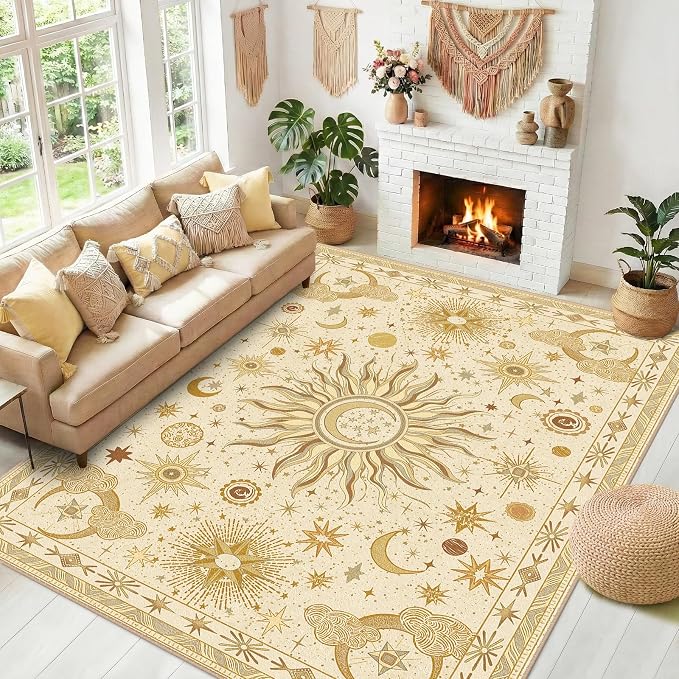 Vacuum-Friendly, 9x12 Washable Area Rug by meejou