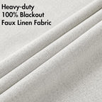 MIULEE 100% Blackout Linen Curtains - Image 5