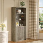 Tall Book Shelf and Bookcase 2 PCS, 31.5" Wide Wooden Bookcase - Image 7