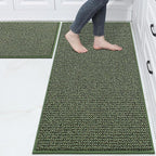 BEQHAUSE Kitchen Rugs and Mats 2PCS Non-Slip, Machine Washable Rugs by BEQHAUSE