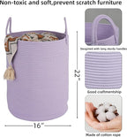XUANGUO Cotton Rope Laundry Basket Hamper - Image 2