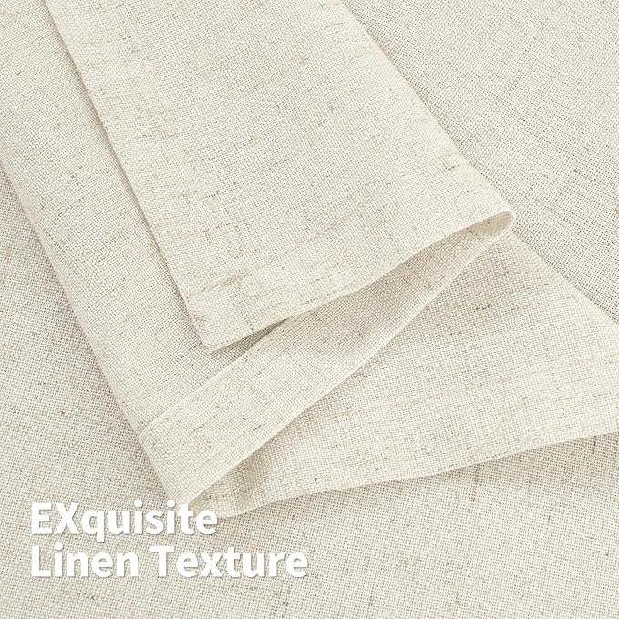YoungsTex Natural Linen Curtains 72 Inch Length 2 Panels - Image 8