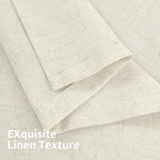 YoungsTex Natural Linen Curtains 72 Inch Length 2 Panels - Image 8