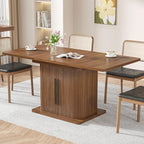 Extendable Dining Room Table for 4-6, 47-65 Inch Rectangle Kitchen Dining Table by Woemtoric