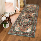 Yamaziot Washable Runner Rug, 2x5 Non-Slip Boho Vintage Hallway Kitchen Rug | - Image 7