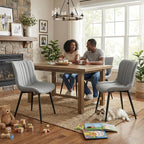 YOUNUOKE Mid-Century Modern Dining Chairs Set of 2, Armless Accent Chair - Image 3