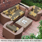 8Pcs Outdoor Cushion Covers, Elastic Patio Cushion Covers | Washable, - Image 6
