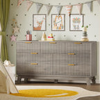 BORNOON Fluted 7 Drawer Dresser, 47.2" Wide Modern Boho Chest of Drawers - Image 7