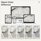 Soalmost 10x14 Area Rugs for Living Room Washable Rug Non-Slip Blue/Ivory | - Image 9