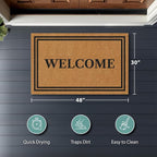 Barnyard Designs Natural Coco Coir Non-Slip Doormat | Heavy-Duty Welcome Mat - Image 3