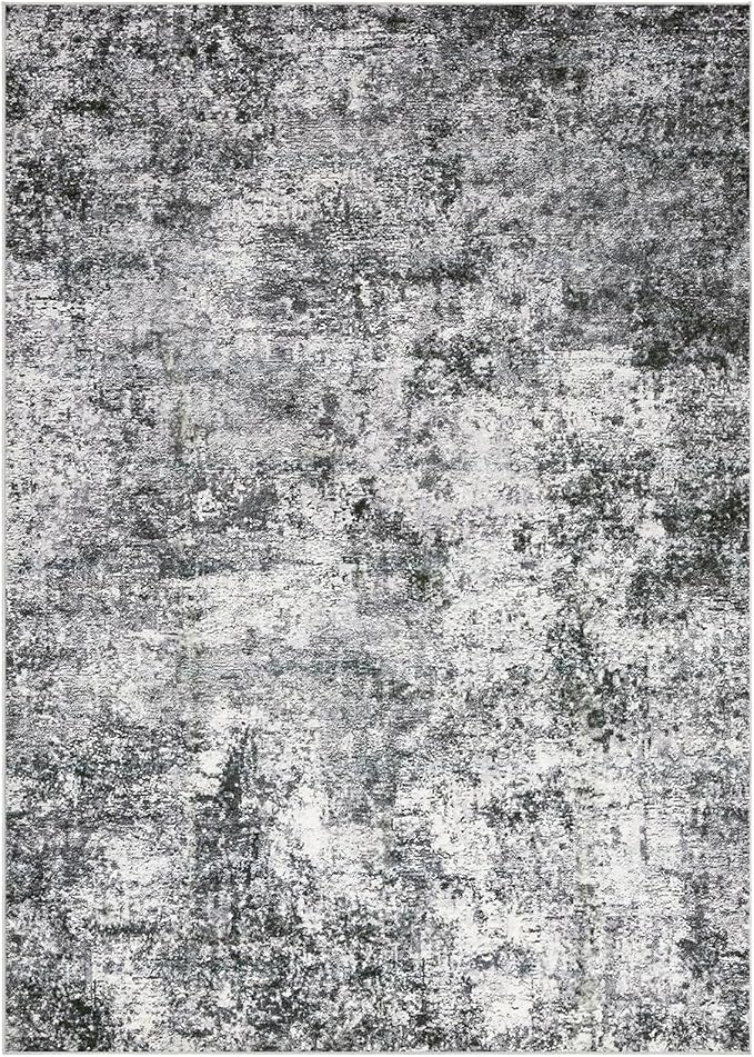DMOYEST Area Rug Living Room Rugs 9x12 Washable Abstract Grey Carpet | Neutral - Image 8