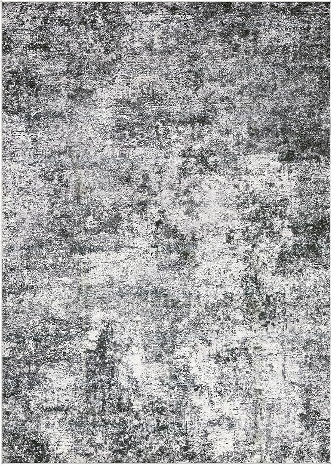 DMOYEST Area Rug Living Room Rugs 8x10 Washable Abstract Grey Carpet | Neutral - Image 8