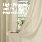 YoungsTex Linen Curtains 63 Inch Length - Image 4