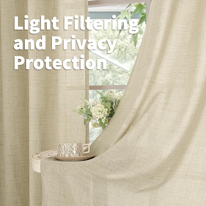 YoungsTex Linen Curtains 63 Inch Length - Image 4