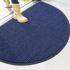 OLANLY Half Circle Front Door Mat 47x30, Waterproof Heavy-Duty Doormat | Blue by OLANLY