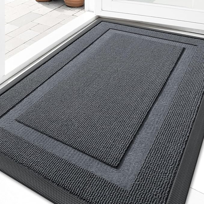 OLANLY Front Door Mat Outside 33x21, All-Season Heavy-Duty Rubber Doormat | by OLANLY