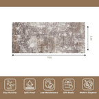 3x7 Kitchen Runner Rug – Washable Non-Slip Modern Abstract Neutral Carpet - Image 2